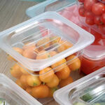 4-SOGA 150mm Clear Gastronorm GN Pan 1/6 Food Tray Storage Bundle of 4 with Lid