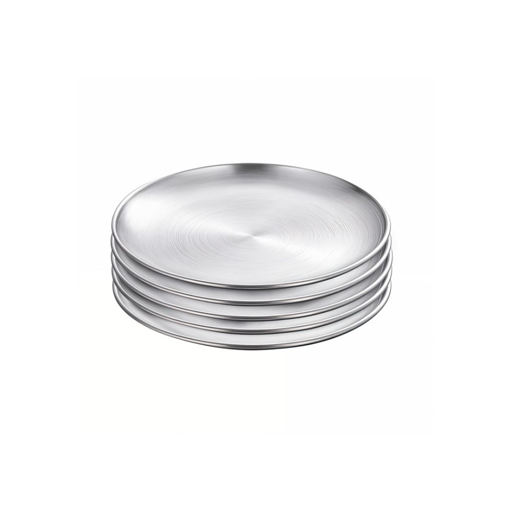 1-SOGA 14cm Premium Silver Grilling Plate  Durable