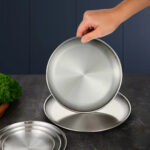 4-SOGA 20cm Premium Silver Grilling Plate  Durable