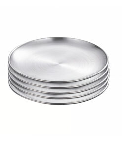 1-SOGA 26cm Premium Silver Grilling Plate Durable Heat Resistant Perfect for BBQs and Outdoor Cooking Kitchen Essential