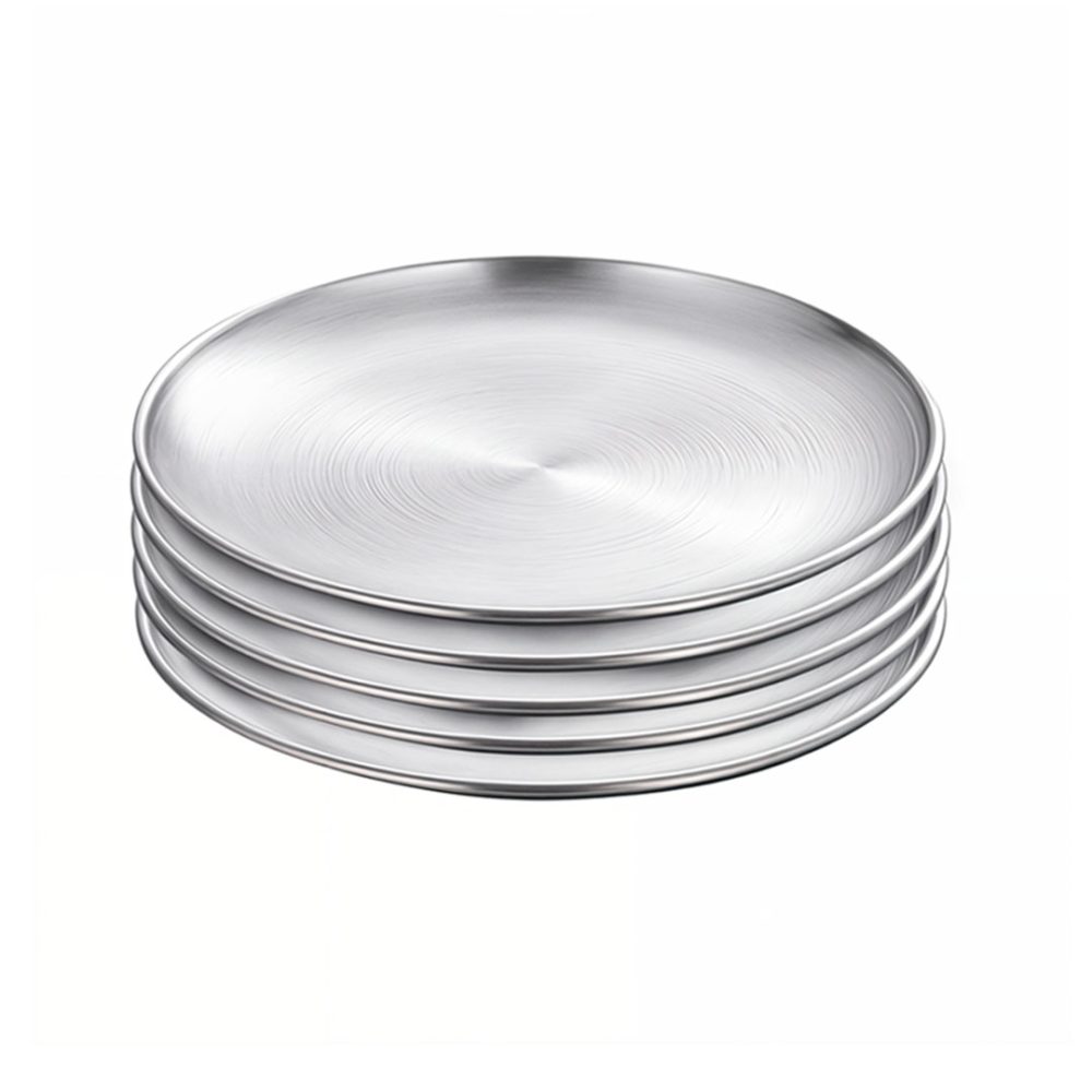 1-SOGA 30cm Premium Silver Grilling Plate  Durable Heat Resistant  Perfect for BBQs and Outdoor Cooking Kitchen Essential