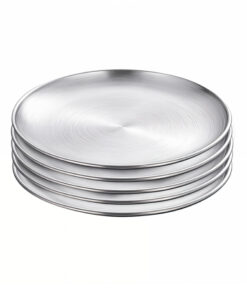 1-SOGA 30cm Premium Silver Grilling Plate  Durable Heat Resistant  Perfect for BBQs and Outdoor Cooking Kitchen Essential