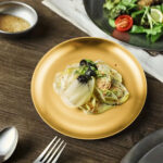 2-SOGA 23cm Premium Gold Grilling Plate  Durable Heat Resistant Perfect for BBQs and Outdoor Cooking Kitchen Essential