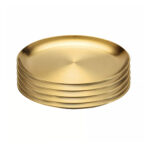 1-SOGA 30cm Premium Gold Grilling Plate  Durable Heat Resistant Perfect for BBQs and Outdoor Cooking Kitchen Essential