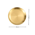 5-SOGA 30cm Premium Gold Grilling Plate  Durable Heat Resistant Perfect for BBQs and Outdoor Cooking Kitchen Essential