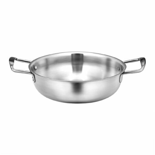 1-SOGA 18cm Premium Silver Seafood Dry Pot Stockpot Versatile and Durable Kitchen Essential