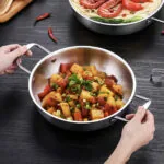 2-SOGA 22cm Premium Silver Seafood Dry Pot Stockpot Versatile and Durable Kitchen Essential
