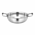 1-SOGA 22cm Premium Silver Seafood Dry Pot Stockpot Versatile and Durable Kitchen Essential