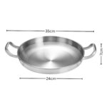 6-Soga 24cm Dry Pot with Natural Color 201 Material Constructed from Stainless Steel Kitchen essential