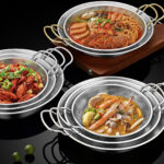 4-Soga 21cm Signature Dry Pot crafted with 201 Material in Silver Color For Kitchen Essential