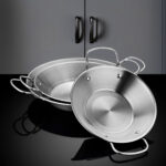 7-Soga 21cm Signature Dry Pot crafted with 201 Material in Silver Color For Kitchen Essential