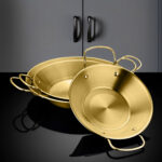7-Soga 21cm Signature Dry Pot And crafted with 201 Material in Gold for Kitchen Essential