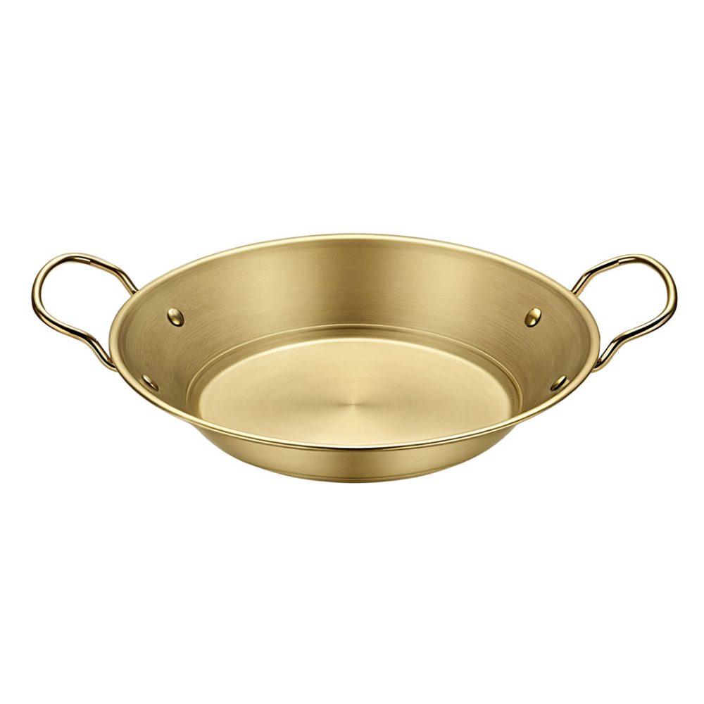 1-Soga 25cm Signature Dry Pot And crafted with 201 Material in Gold for Kitchen Essential