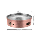5-SOGA 26cm Rose Pink Hammered Dry Pot An Elegant Rose Pink Finish Kitchen Essential