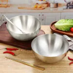 2-SOGA 15cm Elegant Silver Salad Bowl with Model 201 A Versatile Kitchen Essential
