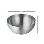 5-SOGA 15cm Elegant Silver Salad Bowl with Model 201 A Versatile Kitchen Essential