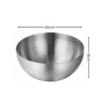 5-SOGA 20cm Elegant Silver Salad Bowl with Model 201 A Versatile Kitchen Essential