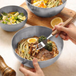 6-SOGA 20cm Elegant Silver Salad Bowl with Model 201 A Versatile Kitchen Essential