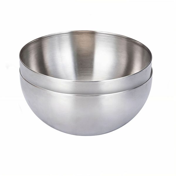 1-SOGA 20cm Elegant Silver Salad Bowl with Model 201 A Versatile Kitchen Essential