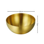 5-SOGA 15cm Gold Salad Bowl with Model 201 Elegant and Durable Kitchen Essential