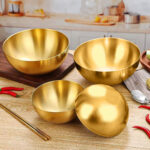 7-SOGA 15cm Gold Salad Bowl with Model 201 Elegant and Durable Kitchen Essential