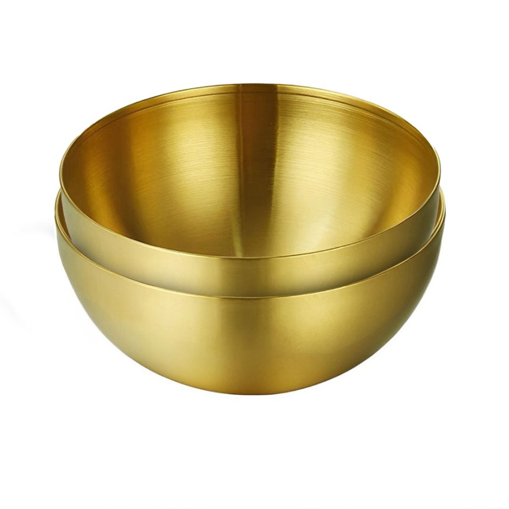 1-SOGA 20cm Gold Salad Bowl with Model 201 Elegant and Durable Kitchen Essential