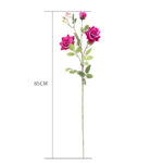 3-SOGA 85cm Clear Glass Tall Floor Vase with 12pcs Artificial Fake Flower Set