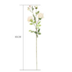 3-SOGA 85cm Clear Glass Tall Floor Vase with 12pcs White Artificial Fake Flower Set