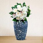 3-SOGA 30x19cm Blue Medium Ceramic Flower Vase Elegant Living Room Home Decor