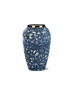 1-SOGA 30x19cm Blue Medium Ceramic Flower Vase Elegant Living Room Home Decor