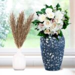 4-SOGA 30x19cm Blue Medium Ceramic Flower Vase Elegant Living Room Home Decor