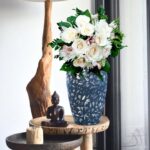 5-SOGA 30x19cm Blue Medium Ceramic Flower Vase Elegant Living Room Home Decor