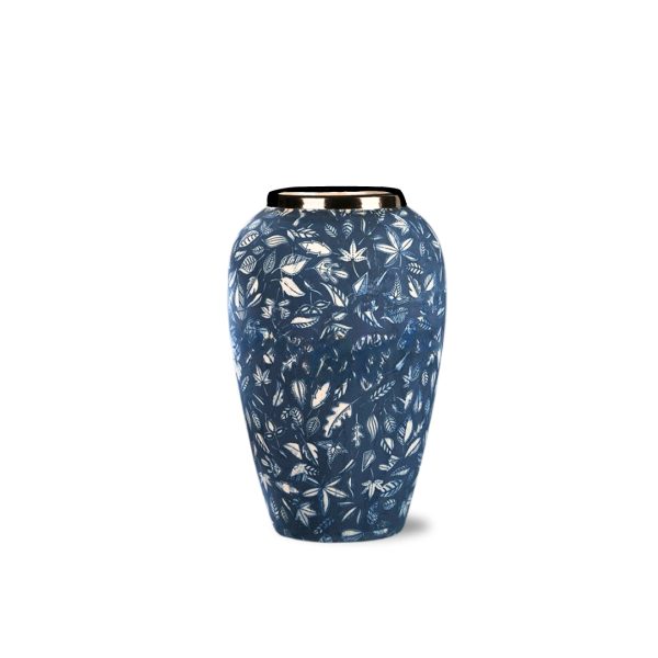 1-SOGA 30x19cm Blue Medium Ceramic Flower Vase Elegant Living Room Home Decor
