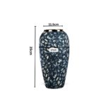 2-SOGA 35x17cm Blue Large Ceramic Flower Vase Elegant Living Room Home Decor