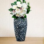 3-SOGA 35x17cm Blue Large Ceramic Flower Vase Elegant Living Room Home Decor