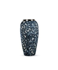 1-SOGA 35x17cm Blue Large Ceramic Flower Vase Elegant Living Room Home Decor