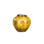 1-SOGA 21x22cm Yellow Small Ceramic Flower Vase Elegant Living Room Home Decor