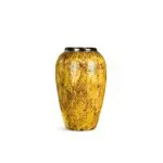 1-SOGA 30x19cm Yellow Medium Ceramic Flower Vase Elegant Living Room Home Decor
