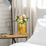 4-SOGA 30x19cm Yellow Medium Ceramic Flower Vase Elegant Living Room Home Decor