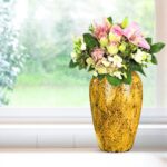 7-SOGA 30x19cm Yellow Medium Ceramic Flower Vase Elegant Living Room Home Decor