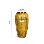 2-SOGA 35x17cm Yellow Large Ceramic Flower Vase Elegant Living Room Home Decor