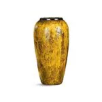 1-SOGA 35x17cm Yellow Large Ceramic Flower Vase Elegant Living Room Home Decor