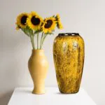 4-SOGA 35x17cm Yellow Large Ceramic Flower Vase Elegant Living Room Home Decor