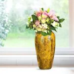 5-SOGA 35x17cm Yellow Large Ceramic Flower Vase Elegant Living Room Home Decor