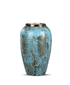 1-SOGA 30x19cm Light Blue Medium Ceramic Flower Vase Elegant Living Room Home Decor