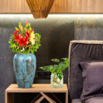 5-SOGA 30x19cm Light Blue Medium Ceramic Flower Vase Elegant Living Room Home Decor