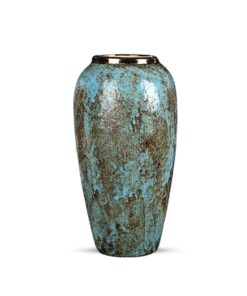 1-SOGA 35x17cm Light Blue Large Ceramic Flower Vase Elegant Living Room Home Decor