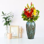 5-SOGA 35x17cm Light Blue Large Ceramic Flower Vase Elegant Living Room Home Decor