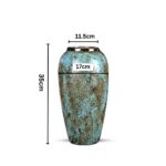 7-SOGA 35x17cm Light Blue Large Ceramic Flower Vase Elegant Living Room Home Decor