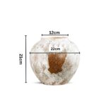 2-SOGA 21x22cm Gradient White Small Ceramic Flower Vase Elegant Living Room Home Decor